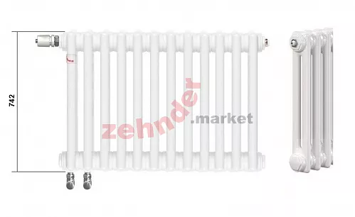 Радиатор Zehnder Charleston Completto CH 2075/23 V001 ½  RAL 9016