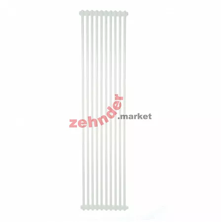Вертикальный радиатор Zehnder Charleston 2200/10 1270 1/2 RAL 9016 боковое подключение (с кронштейнами CVD1+BH)