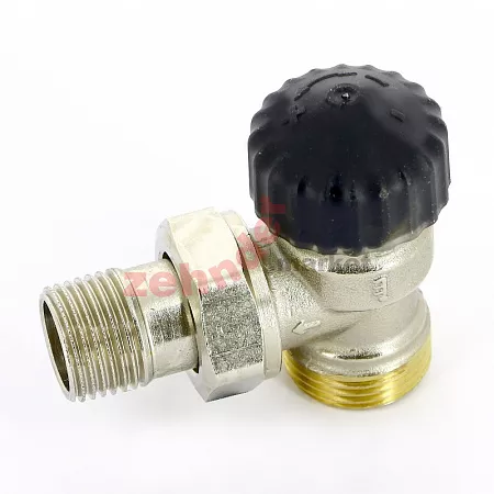 Термостатический вентиль DN 15, 1/2&quot; х 3/4&quot;EK, PN 10, угловой
