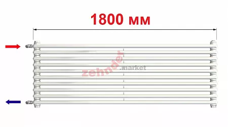 Радиатор Zehnder Charleston Turned T2180/10 N1280 RAL 9016