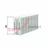 Радиатор Zehnder Charleston CH 4030/08 1270 ¾ RAL 9016