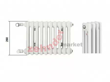 Радиатор Zehnder Charleston CH 3026/07 1270 ¾ RAL 9016