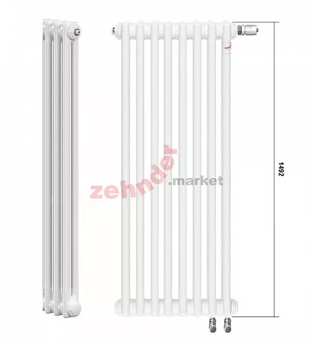 Радиатор Zehnder Charleston Completto CH 2150/04 V001 ½  RAL 9016