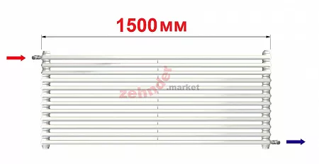 Радиатор Zehnder Charleston Turned T3150/12 N1680 RAL 9016