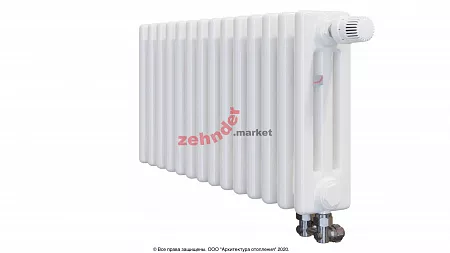 Радиатор Zehnder Charleston Completto 3030/14 V001 1/2 RAL 9016 нижнее подключение (с кронштейнами CVD1+BH)