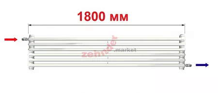 Радиатор Zehnder Charleston Turned T2180/6 N1680 RAL 9016