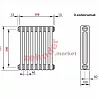 Радиатор Zehnder Charleston 3037/08 1270 3/4 RAL 9016 боковое подключение