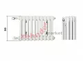 Радиатор Zehnder Charleston CH 3026/29 1270 ¾ RAL 9016