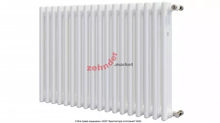 Радиатор Zehnder Charleston CH 3050/18 1270 1/2 RAL 9016 боковое подключение (с кронштейнами CVD1+BH)