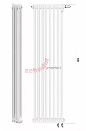 Радиатор Zehnder Charleston Completto CH 2300/05 V001 ½  RAL 9016
