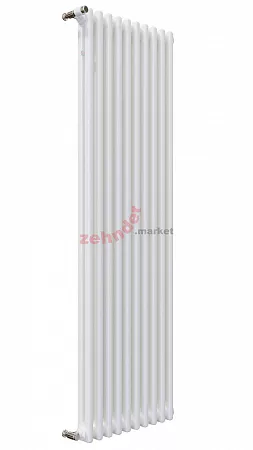 Вертикальный радиатор Zehnder Charleston 2200/10 1270 1/2 RAL 9016 боковое подключение (с кронштейнами SMB2T)