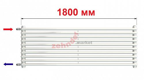 Радиатор Zehnder Charleston Turned T3180/10 N1280 RAL 9016
