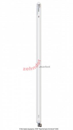 Вертикальный радиатор Zehnder Charleston Completto 2180/04 V001 1/2 RAL 9016 нижнее подключение (с кронштейнами CVD1+BH)