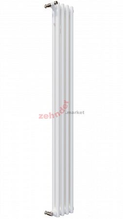 Вертикальный радиатор Zehnder Charleston 2200/04 1270 1/2 RAL 9016 боковое подключение (с кронштейнами SMB2T)