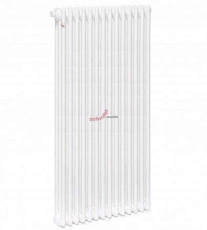 Вертикальный радиатор Zehnder Charleston Completto 3180/14 V001 1/2 RAL 9016 нижнее подключение (с кронштейнами CVD1+BH)