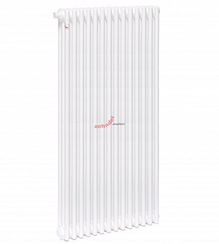 Вертикальный радиатор Zehnder Charleston Completto 3180/14 V001 1/2 RAL 9016 нижнее подключение (с кронштейнами CVD1+BH)