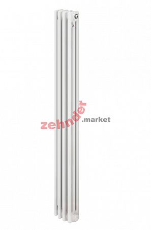 Вертикальный радиатор Zehnder Charleston 3180/04 1270 1/2 RAL 9016 боковое подключение (с кронштейнами CVD1+BH)
