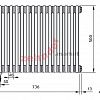 Радиатор Zehnder Charleston Completto 2050/16 V001 1/2 Technoline 0325 TL нижнее подключение