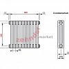Радиатор Zehnder Charleston CH 3037/10 1270 ¾ RAL 9016