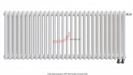 Радиатор Zehnder Charleston Completto 3050/28 V001 1/2 RAL 9016 нижнее подключение (с кронштейнами CVD1+BH)