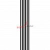 Вертикальный радиатор Zehnder Charleston 2180/06 1270 1/2 RAL 9217 matt цвет Чёрный боковое подключение (с кронштейнами CVD1+BH)