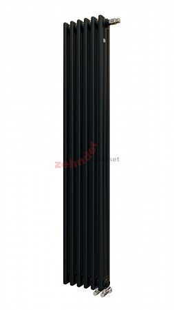 Вертикальный радиатор Zehnder Charleston Completto 3180/06 V001 1/2 RAL 9217 matt Чёрный нижнее подключение