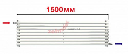 Радиатор Zehnder Charleston Turned T3150/8 N1680 RAL 9016