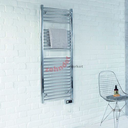 Электрический полотенцесушитель Zehnder Aura PBECZ-120-050/MQ Chrome/патрон Musa Chrome