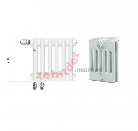 Радиатор Zehnder Charleston Completto CH 6026/03 V001 ½ RAL 9016