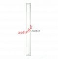 Вертикальный радиатор Zehnder Charleston 2200/04 1270 1/2 RAL 9016 боковое подключение (с кронштейнами CVD1+BH)