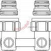 1015884 Oventrop &amp;quot;Multiflex F&amp;quot; запорно-присоединительный узел 1/2&amp;quot; НР x 3/4&amp;quot; НР, угловой