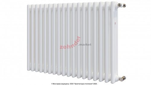 Радиатор Zehnder Charleston 3057/18 1270 3/4 RAL 9016 боковое подключение