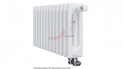 Радиатор Zehnder Charleston Completto 3030/12 V001 1/2 RAL 9016 нижнее подключение