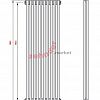 Вертикальный радиатор Zehnder Charleston 2200/10 1270 1/2 RAL 9016 боковое подключение (с кронштейнами CVD1+BH)