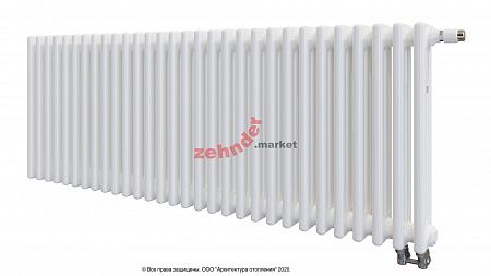 Радиатор Zehnder Charleston Completto 3050/30 V001 1/2 RAL 9016 нижнее подключение (с кронштейнами CVD1+BH)