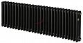Радиатор Zehnder Charleston 3057/28 1270 3/4 RAL 9217 matt Чёрный боковое подключение