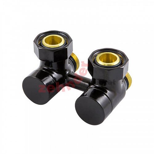 Узел подключения угловой Schlosser 3/4 x M22x1,5, RAL 9005 черный (601000101)