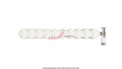 Вертикальный радиатор Zehnder Charleston 2180/10 1270 3/4 RAL 9016 боковое подключение
