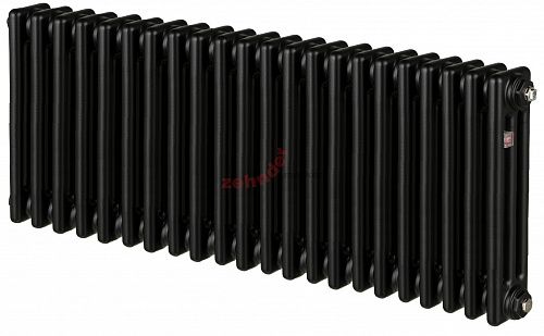 Радиатор Zehnder Charleston 3057/22 1270 3/4 RAL 9217 matt Чёрный боковое подключение