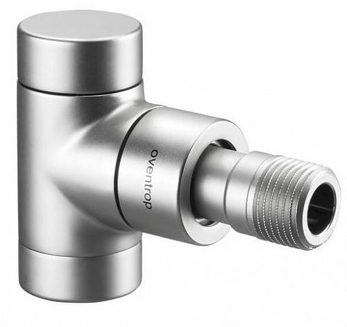 1166082 Oventrop Combi E вентиль на обр. подводку Ду15, 1/2&quot;, PN10, угловой, матовая сталь