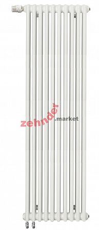 Вертикальный радиатор Zehnder Charleston Completto 2180/10 V001 1/2 RAL 9016 нижнее подключение (с кронштейнами CVD1+BH)