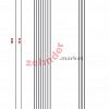 Вертикальный радиатор Zehnder Charleston 2200/04 1270 1/2 RAL 9016 боковое подключение (с кронштейнами CVD1+BH)