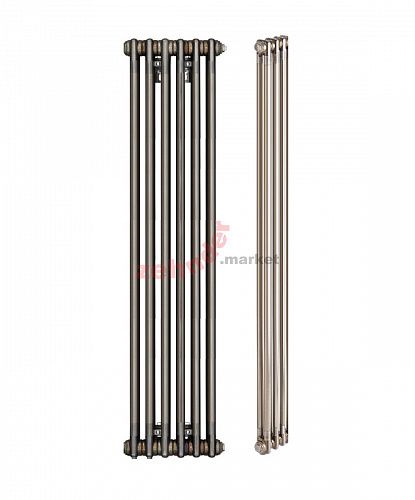 Вертикальный радиатор Zehnder Charleston 2200/06 3370 1/2 Technoline 0325 TL нижнее подключение без термоклапана (с кронштейнами SMB2T)