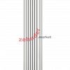 Вертикальный радиатор Zehnder Charleston 3180/08 1270 1/2 RAL 9016 боковое подключение (с кронштейнами CVD1+BH)