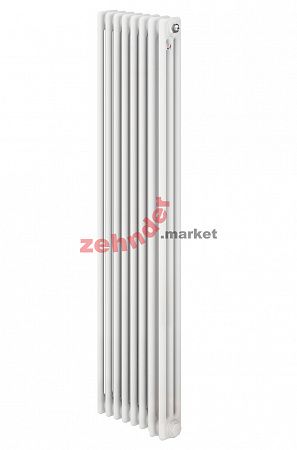 Вертикальный радиатор Zehnder Charleston 3180/08 1270 1/2 RAL 9016 боковое подключение (с кронштейнами CVD1+BH)
