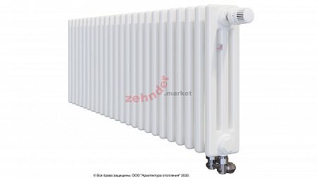 Радиатор Zehnder Charleston Completto 3037/24 V001 1/2 RAL 9016 нижнее подключение