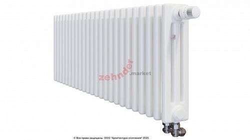 Радиатор Zehnder Charleston Completto 3037/24 V001 1/2 RAL 9016 нижнее подключение