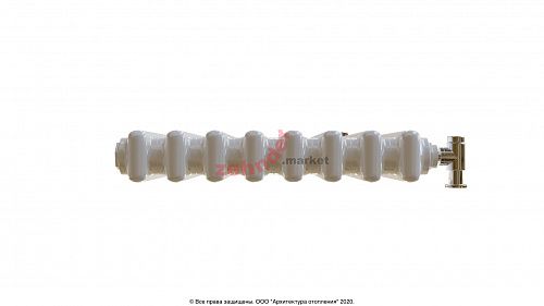 Вертикальный радиатор Zehnder Charleston 2180/08 1270 3/4 RAL 9016 боковое подключение