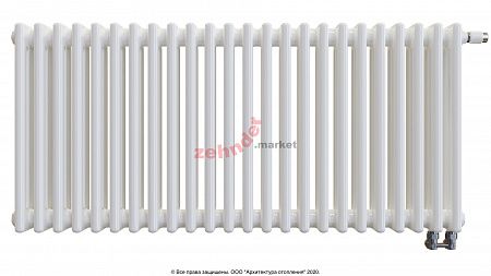 Радиатор Zehnder Charleston Completto 3050/24 V001 1/2 RAL 9016 нижнее подключение (с кронштейнами CVD1+BH)