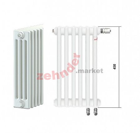 Радиатор Zehnder Charleston Completto CH 4045/39 V001 ½ RAL 9016